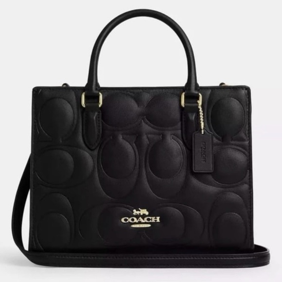 Coach Handbags - Coach Maggie Small Tote Bag In Signature Leather CY670 Black NWT